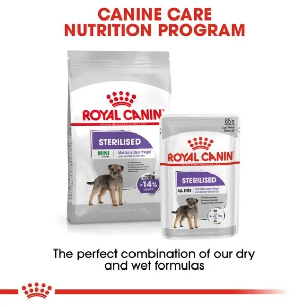 Royal Canin Sterilised Dog Mini - Пълноценна суха храна за кастрирани кучета от дребни породи